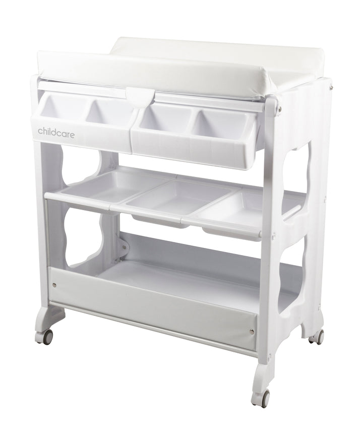 Childcare Palma Change Centre And Easy Slide-out Bath Feature Table - White