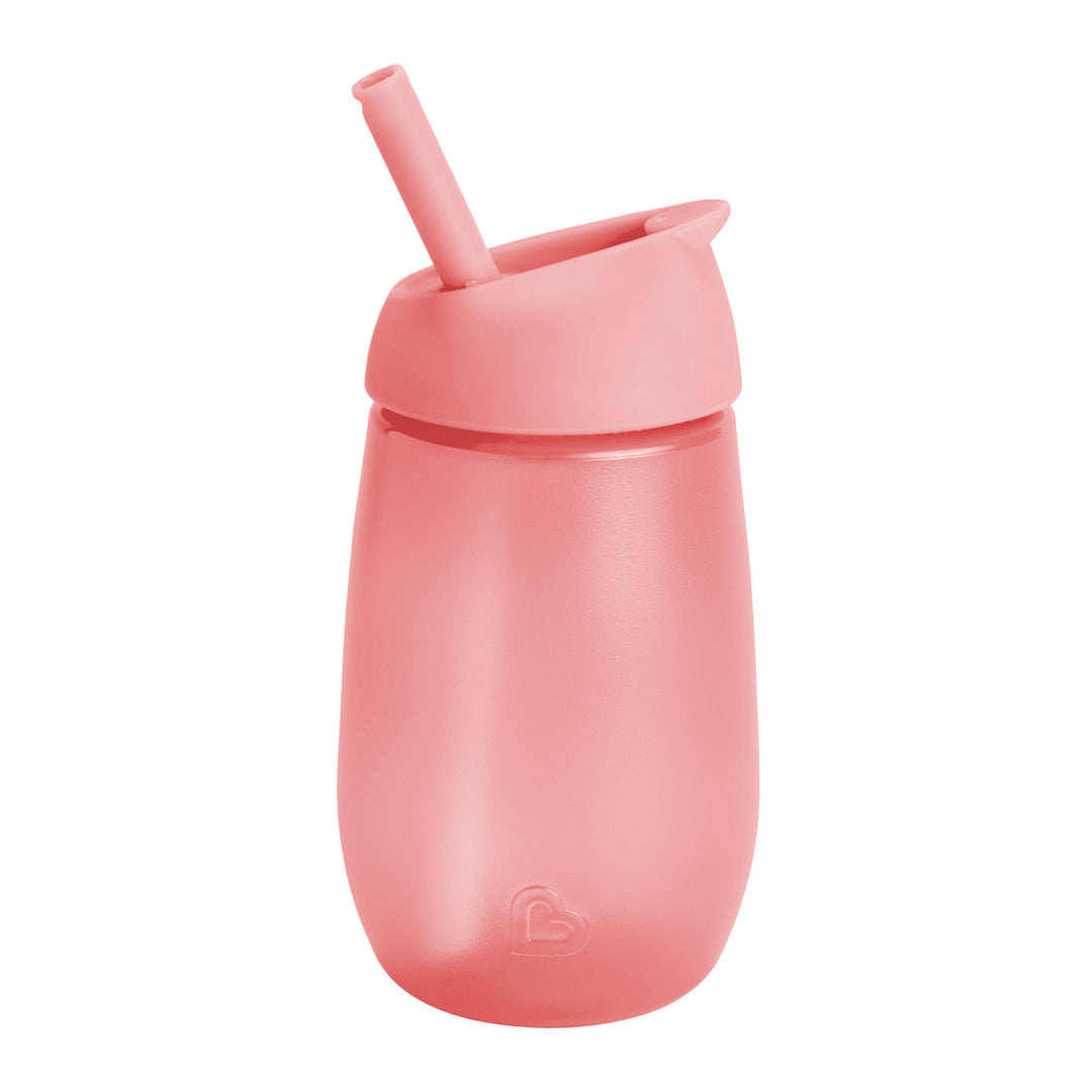 Munchkin 10oz Simple Clean Toddler Straw Cup With Lid 1Pk - Pink