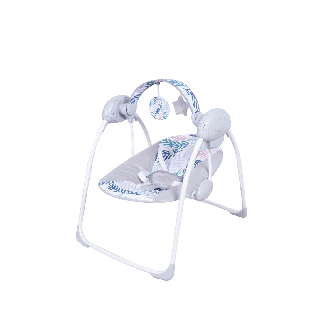Childcare Vibe 'N' Swing Electronic Baby Newborn Bouncer Hanging Toys Tropic Grey