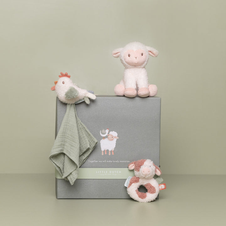 Little Dutch Little Farm Gift Box Plush Baby Toys Rattle