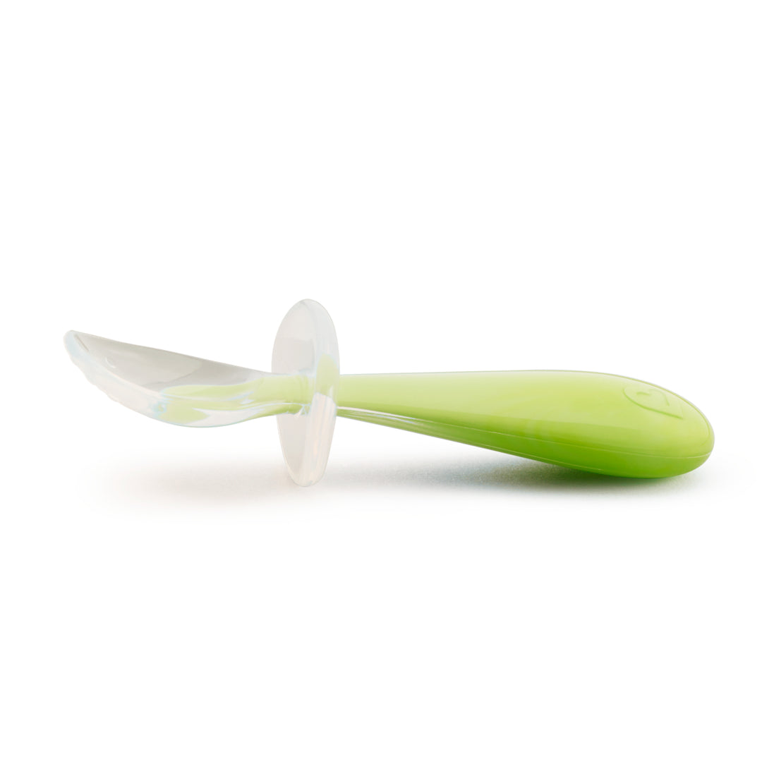 Munchkin Gentle Scoop Silicone Training Multitasking Toddler Spoons Blue/Green 2PK