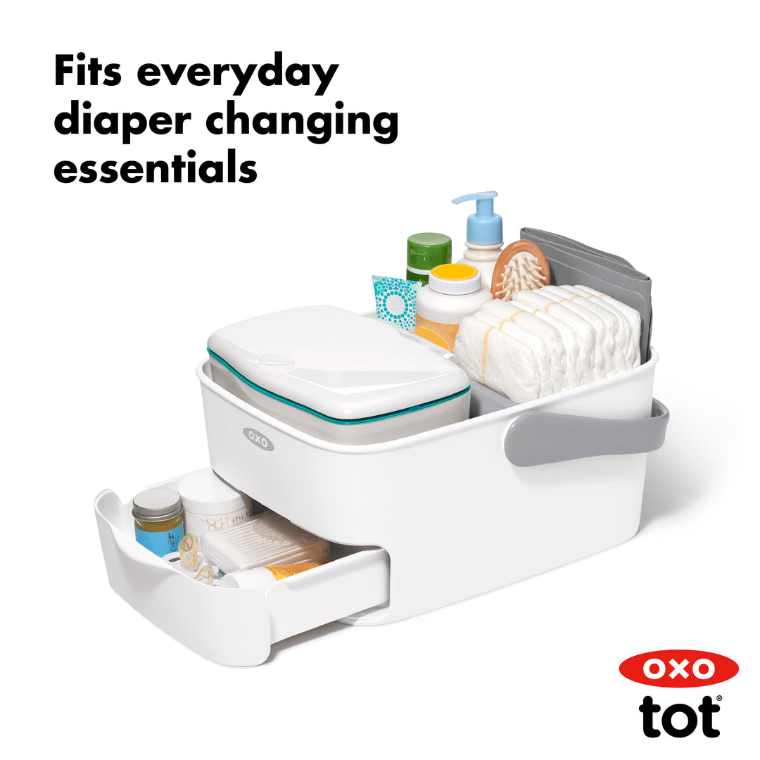 OXO Tot Diaper Caddy with Changing Mat - Grey