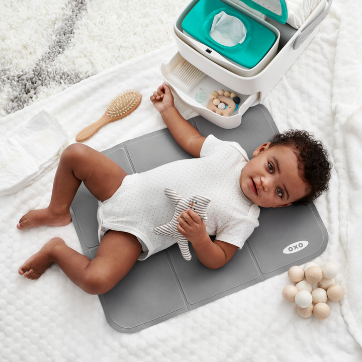 OXO Tot Diaper Caddy with Changing Mat - Grey