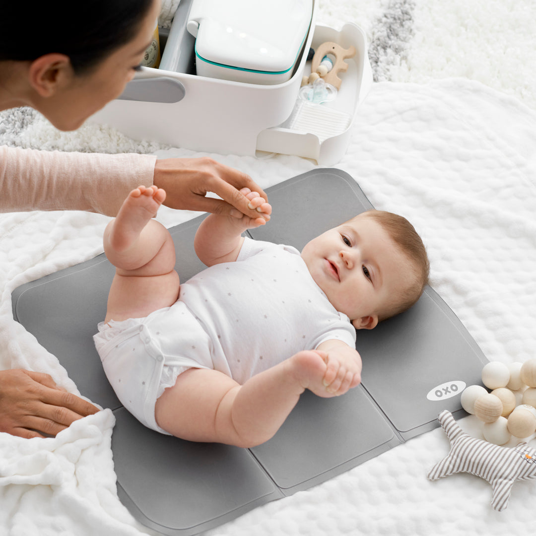 OXO Tot Diaper Caddy with Changing Mat - Grey