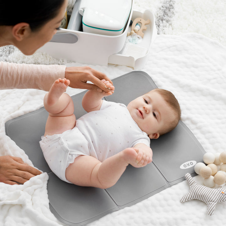 OXO Tot Diaper Caddy with Changing Mat - Grey
