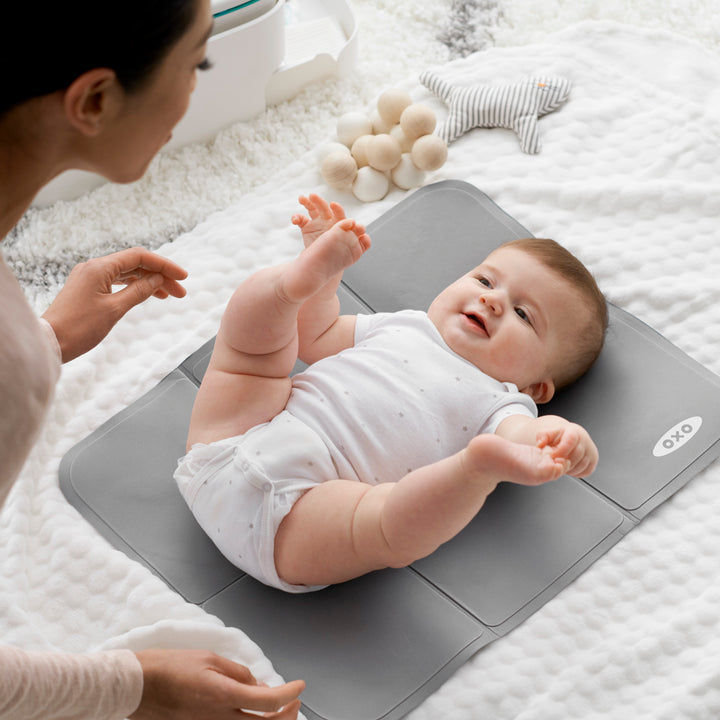 OXO Tot Diaper Caddy with Changing Mat - Grey