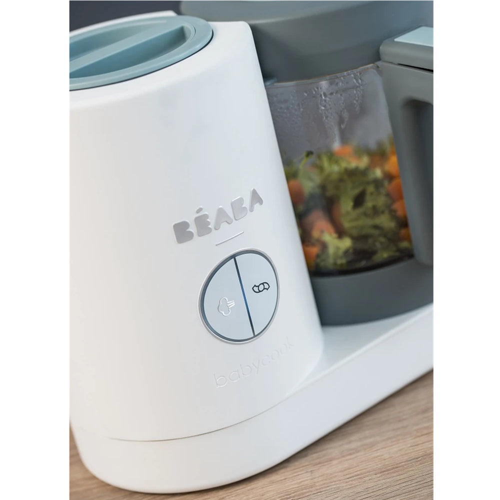 Beaba Babycook Neo Baby Food Processor Steamer Blender - White/Grey