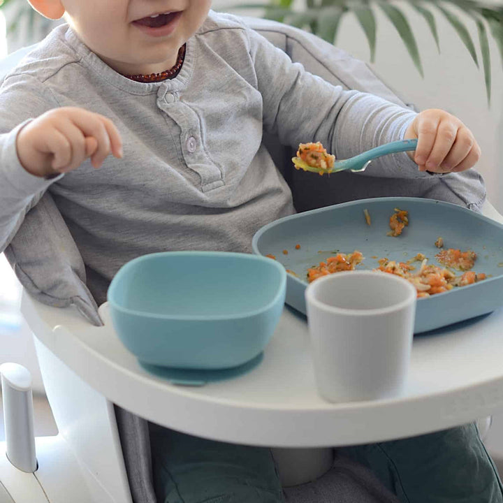 Beaba Silicone Suction Baby Toddler Meal Set Non-Slip Plate & Cup - Jungle