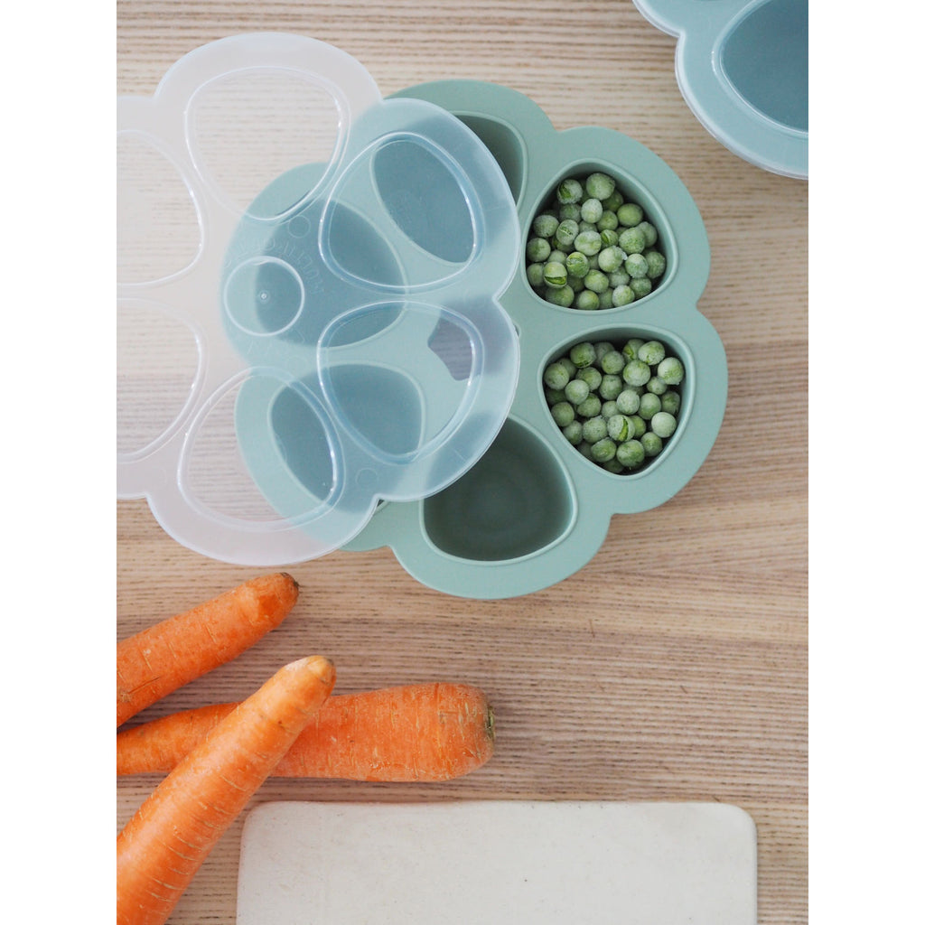 Beaba Multiportions Silicone Freezer Tray 6 X 90ml - Sage Green