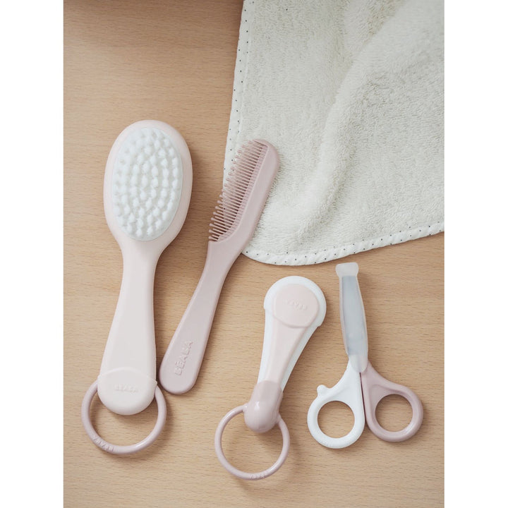 Beaba Gentle Baby Scissors With Rounded Tips & Storage Lid - Old Pink