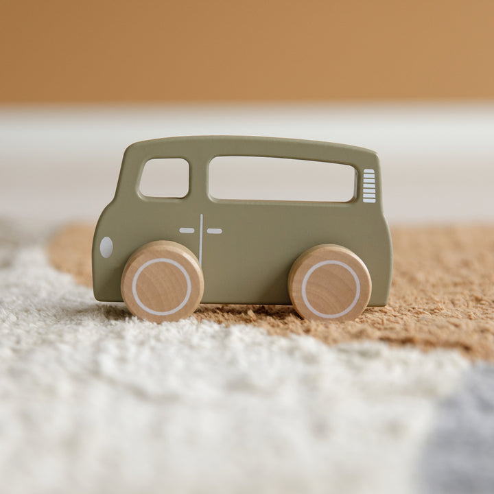 Little Dutch Wooden Driveable Van With Solid Wooden Wheels