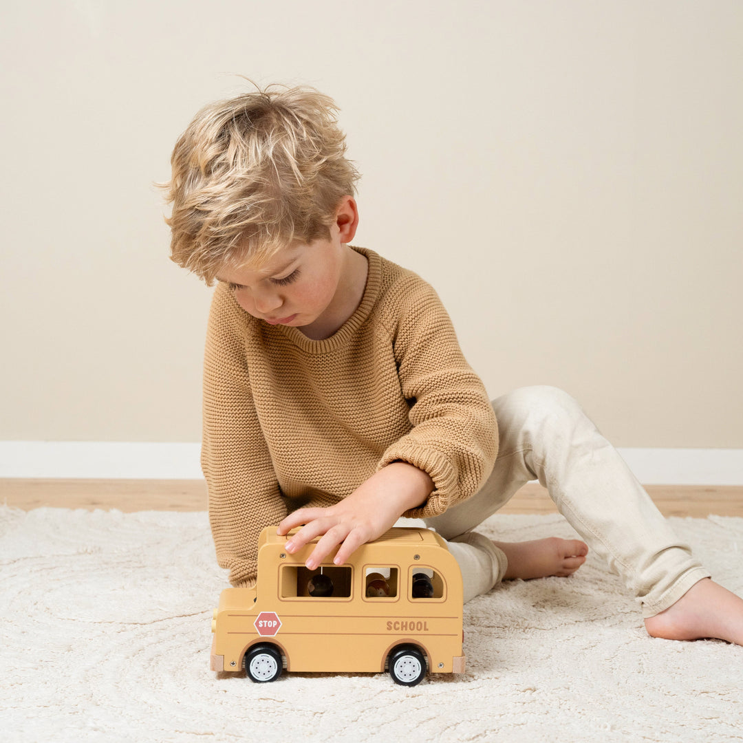 Little Dutch Wooden School Bus