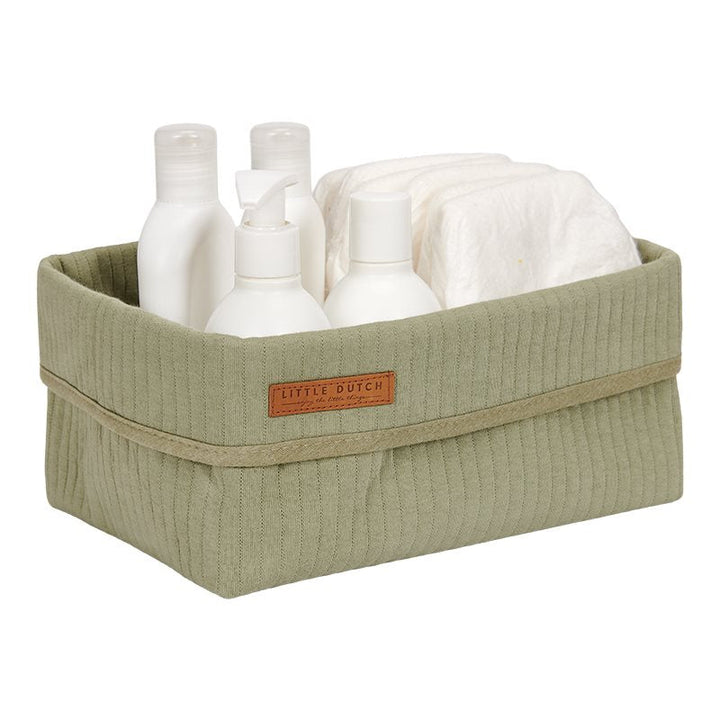 Little Dutch Storage Basket Nursery Organiser - Large - Pure Olive