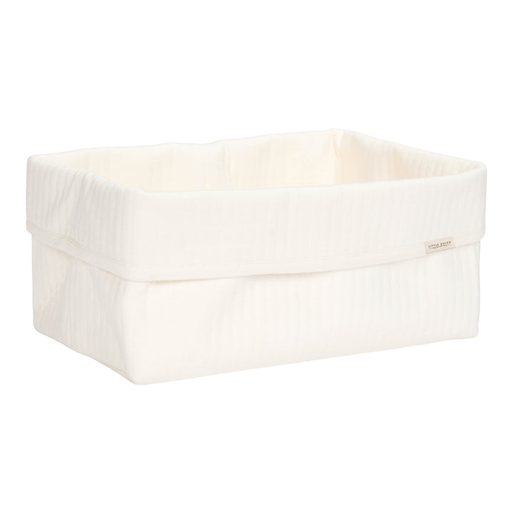 Little Dutch Storage Basket Nursery Organiser - Large - Pure Soft White