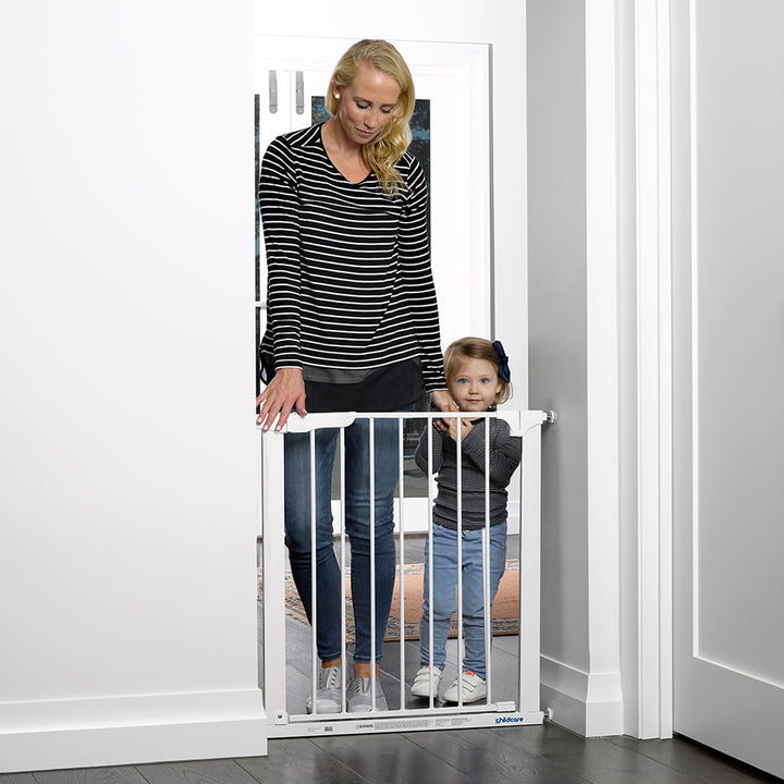 Childcare Assisted Auto Close Baby Toddler Safety Gate Extension For 24 Months
