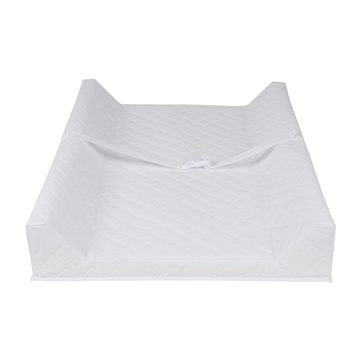 Childcare Universal High Density Foam Change Table Mat Pad With Safety Strap - White