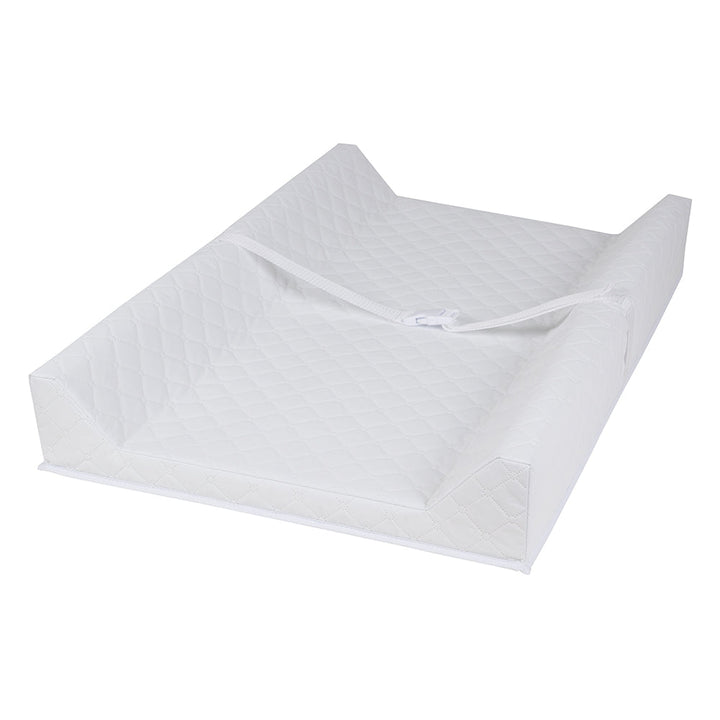 Childcare Universal High Density Foam Change Table Mat Pad With Safety Strap - White