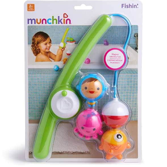 Munchkin Magnetic Kids Fishin’ Bath Toy With Fishing Rod And Underwater Bobbers