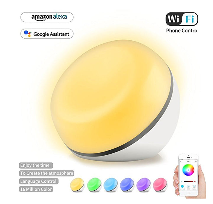 Childcare Baby Toddler Smart WiFi Voice Control Nursery Night Light LED - White