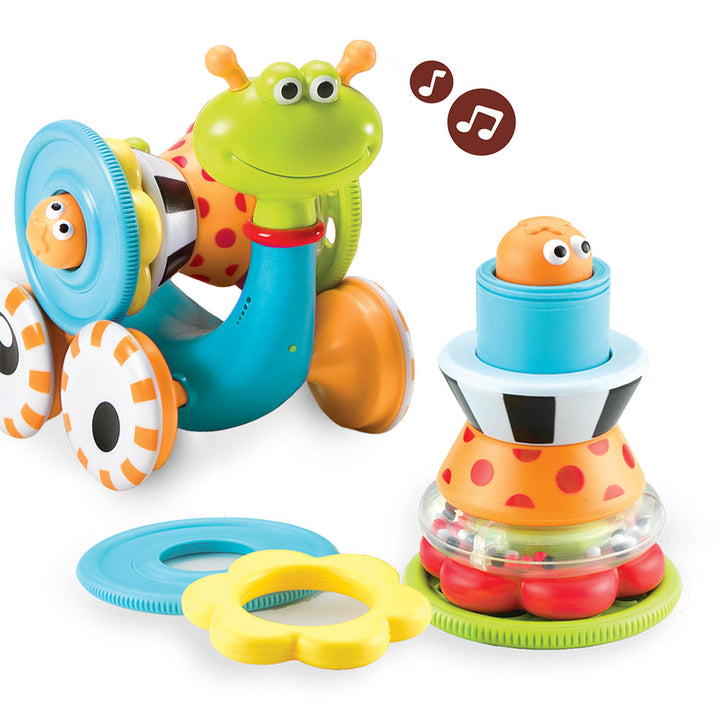 Yookidoo Musical Battery-operated Crawl N Go Snail Baby Activity 2 Toys In 1