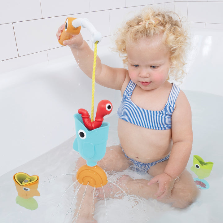 Yookidoo Catch ‘N’ Sprinkle Fishing Set Kids Bathing Toy With Magnetic Worm
