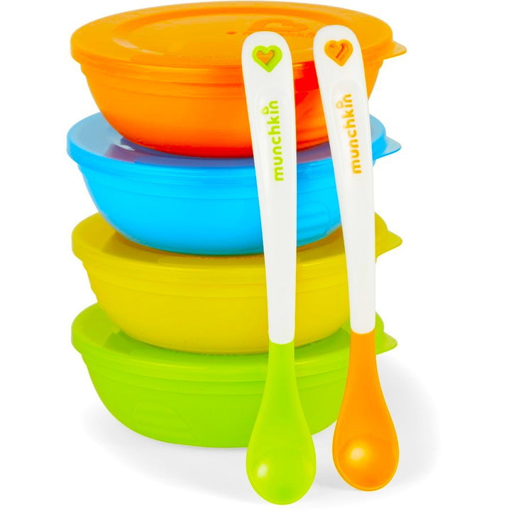 Munchkin Spill Leak And Break Proof Love-a-Bowls With Easy-to-grip Side 10 Piece Set