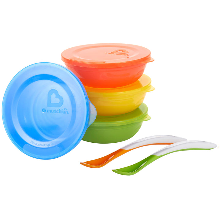 Munchkin Spill Leak And Break Proof Love-a-Bowls With Easy-to-grip Side 10 Piece Set