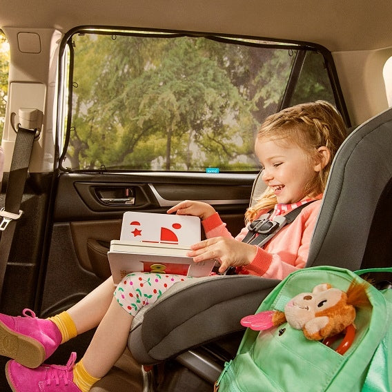 Brica Magnetic Stretch To Fit Back Baby Car Seat Window Sun Shade 1Pk