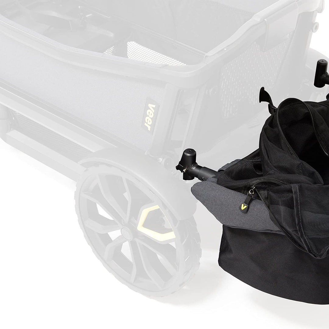 Veer Removable And Washable Fabric Foldable Rear Storage Basket With Zipper Mesh Top