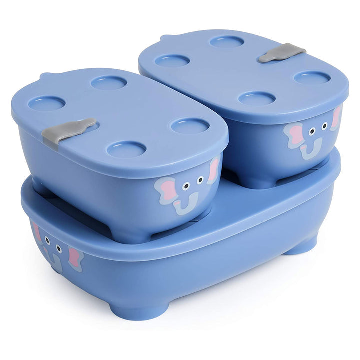 Prince Lionheart Stackable-saves Space And Stores Easily Bentomal To Go Elephant 3 Pieces
