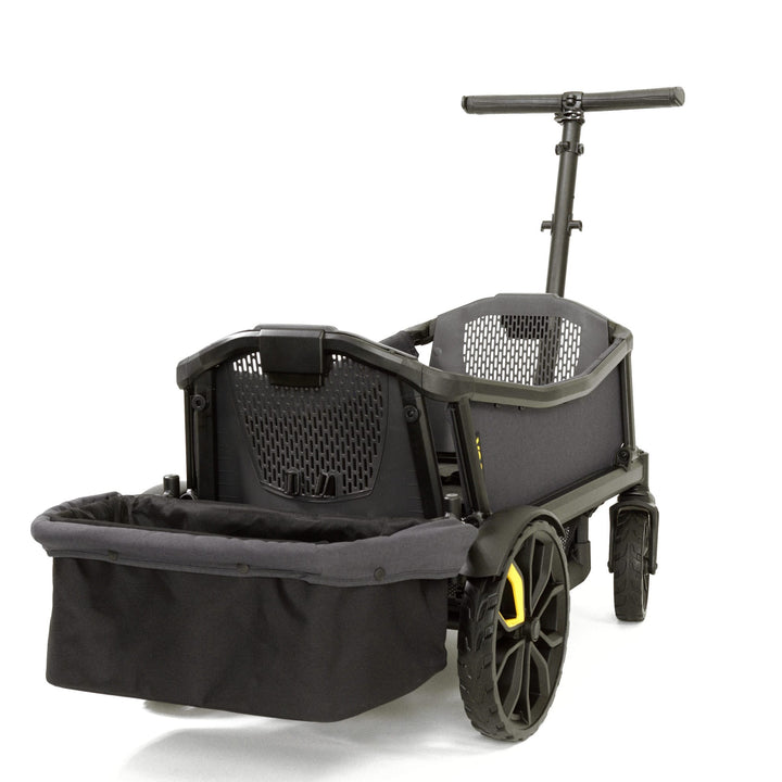 Veer Comfortable Cruiser Stroller Wagon With Veer Foldable Rear Storage Basket Black