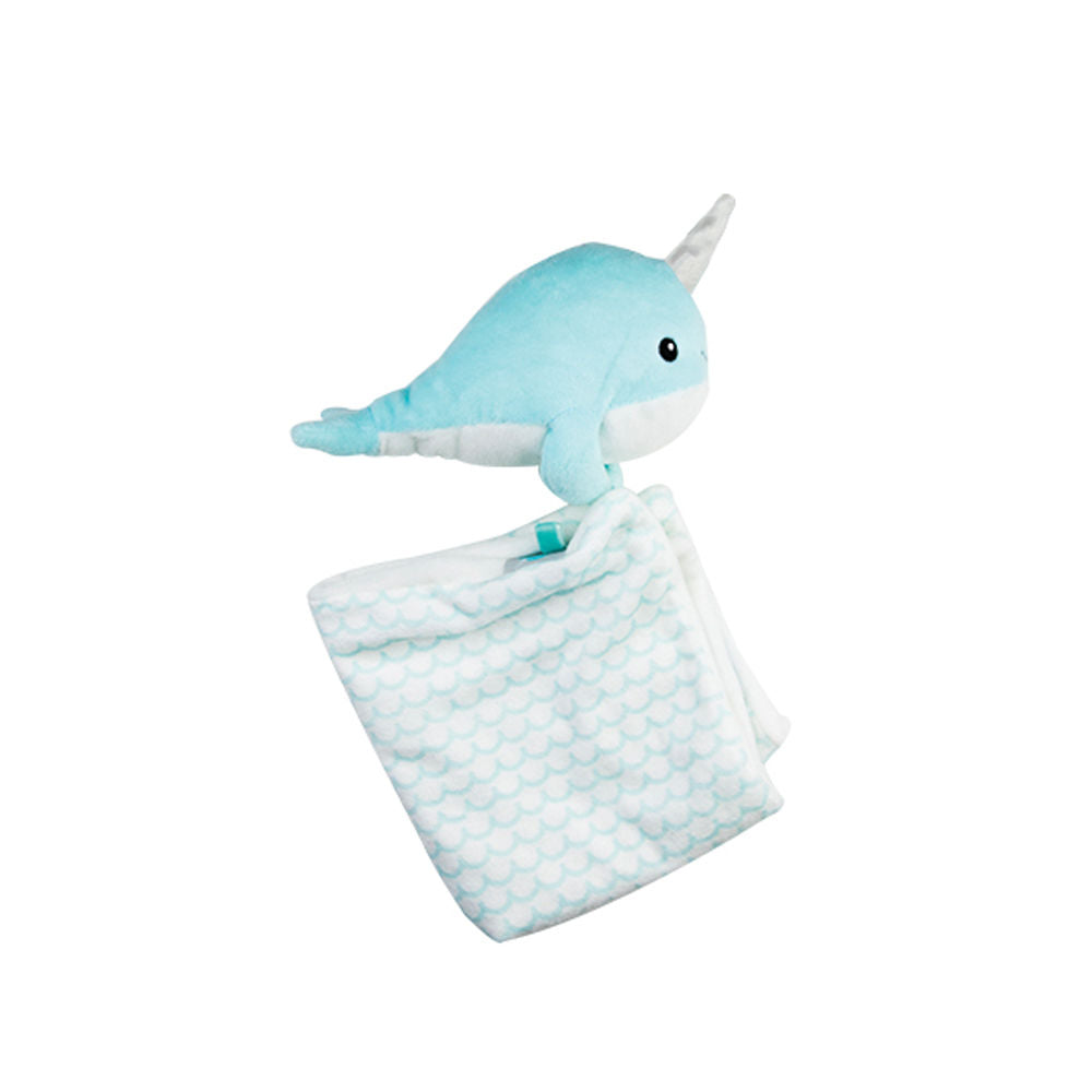 Bubble Comforter Baby Toddler Soother Soft Toy - Tusky the Narwhal