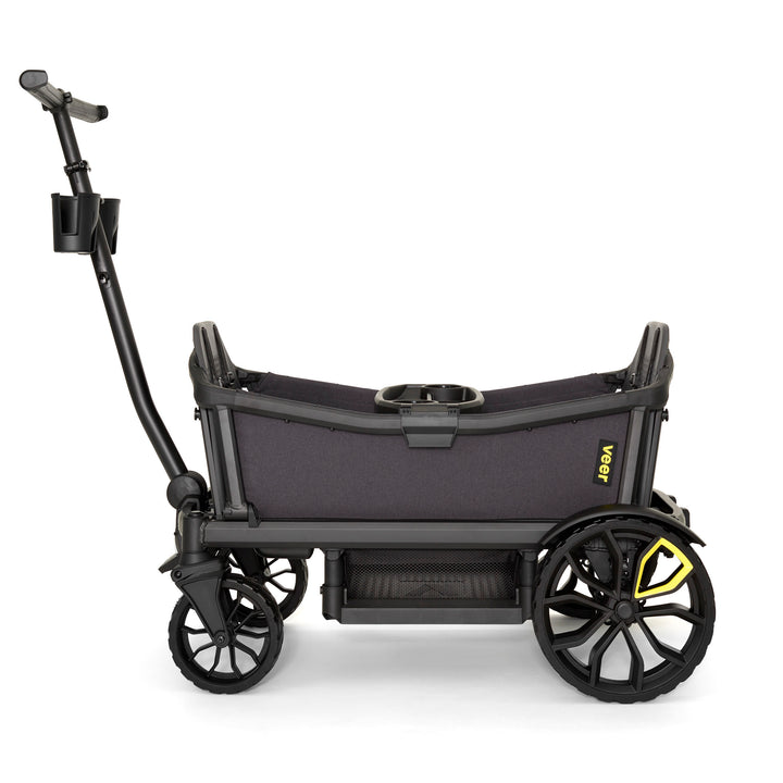 Veer Comfortable Cruiser Stroller Wagon With Veer Cruiser Toddler Comfort Seat Black