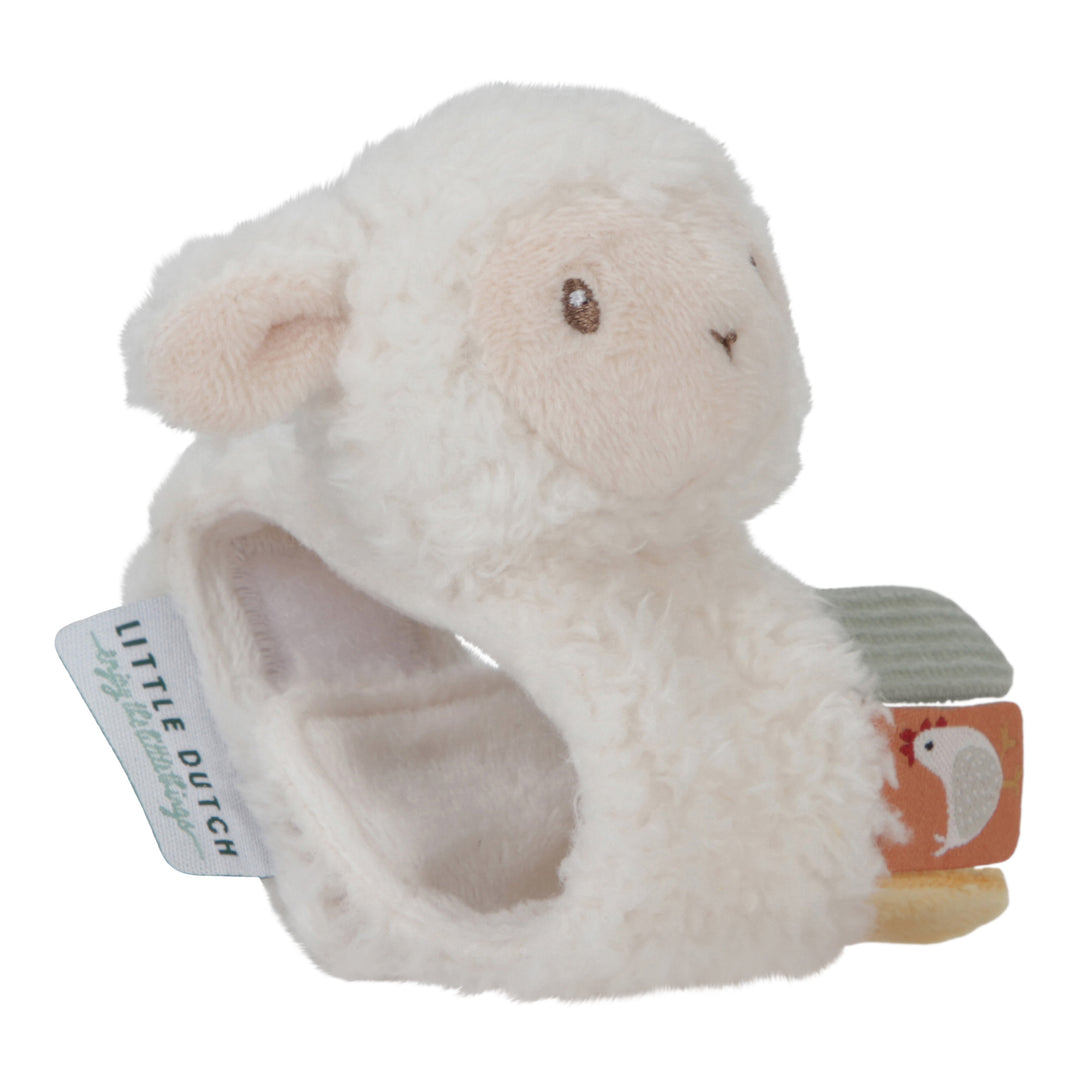 Little Dutch Little Farm Wrist Rattle Sheep Baby Soft Toy