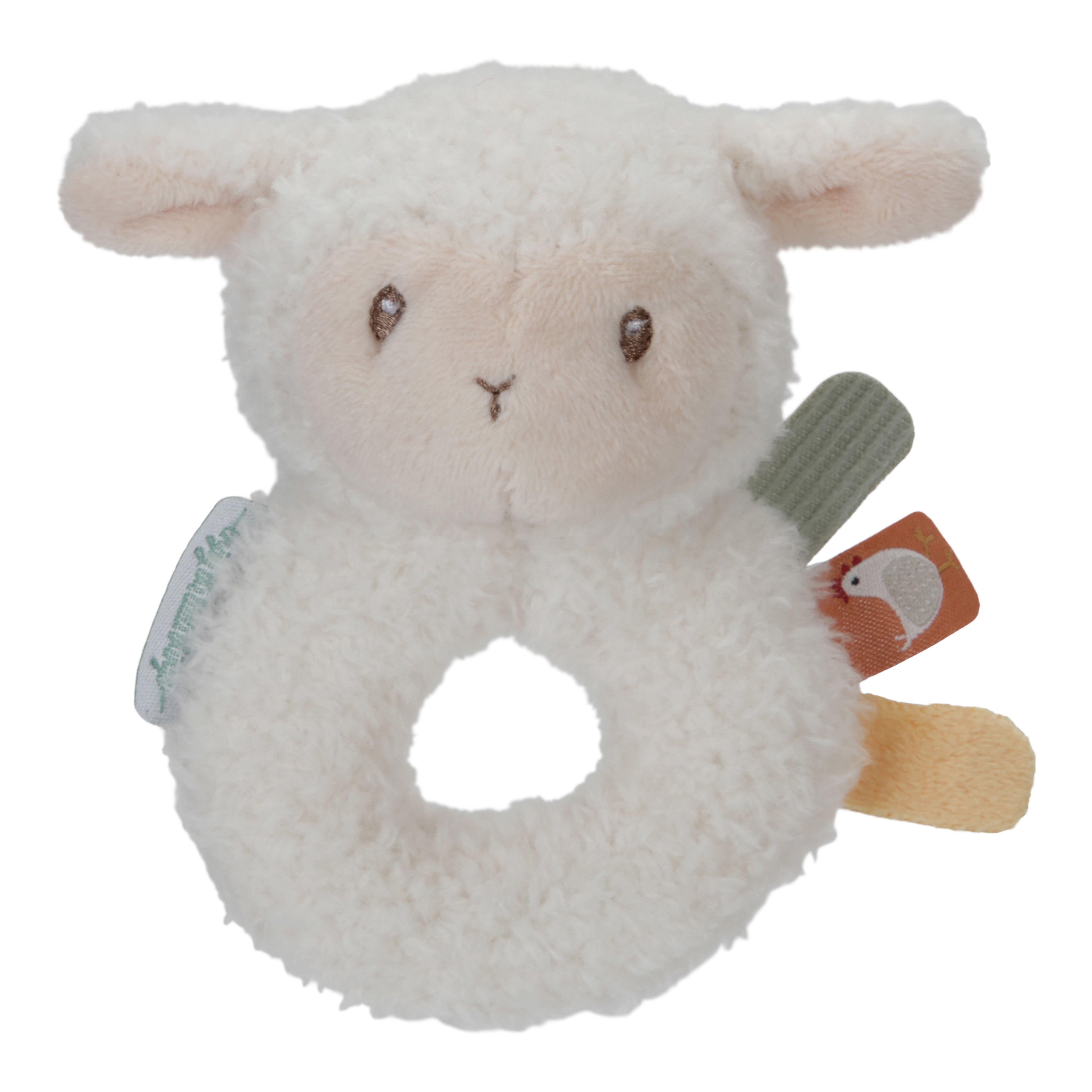 Little Dutch Little Farm Soft Ringrattle Sheep Plush Baby Rattle Toy ...