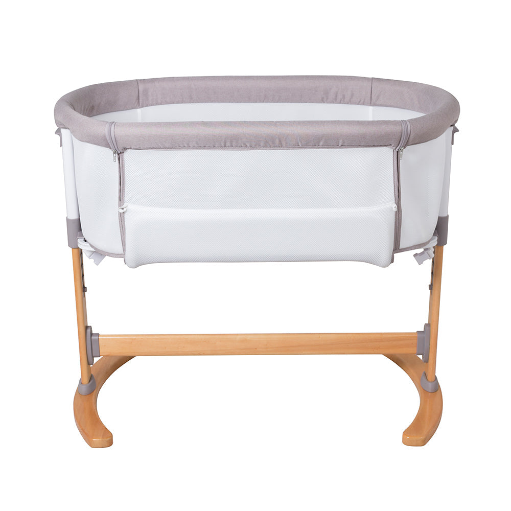 Childcare Easy To Attach And Remove Osmo Breathable Bedside Sleeper Bassinet - Beech