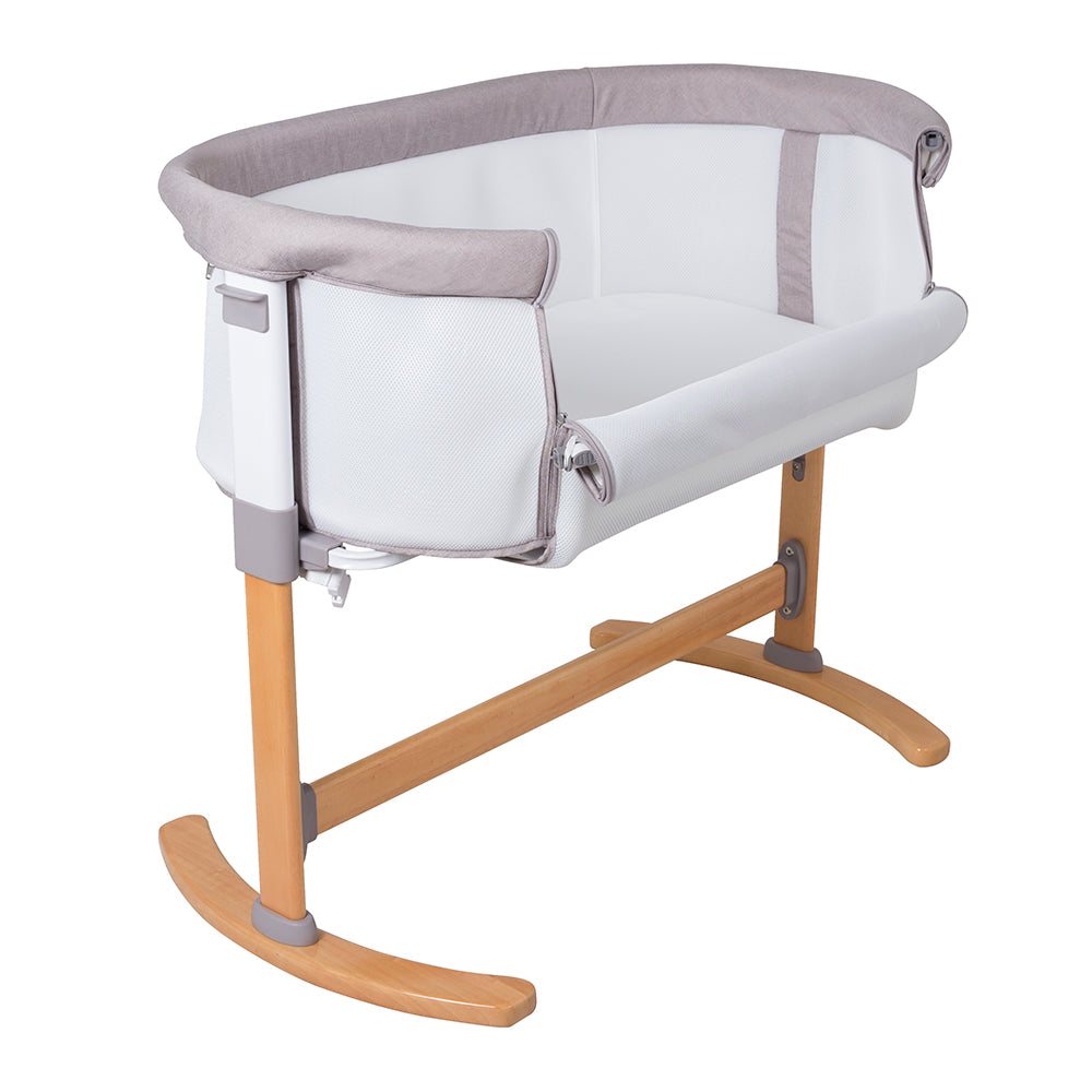 Childcare Easy To Attach And Remove Breathable Bedside Sleeper Bassinet - Beech