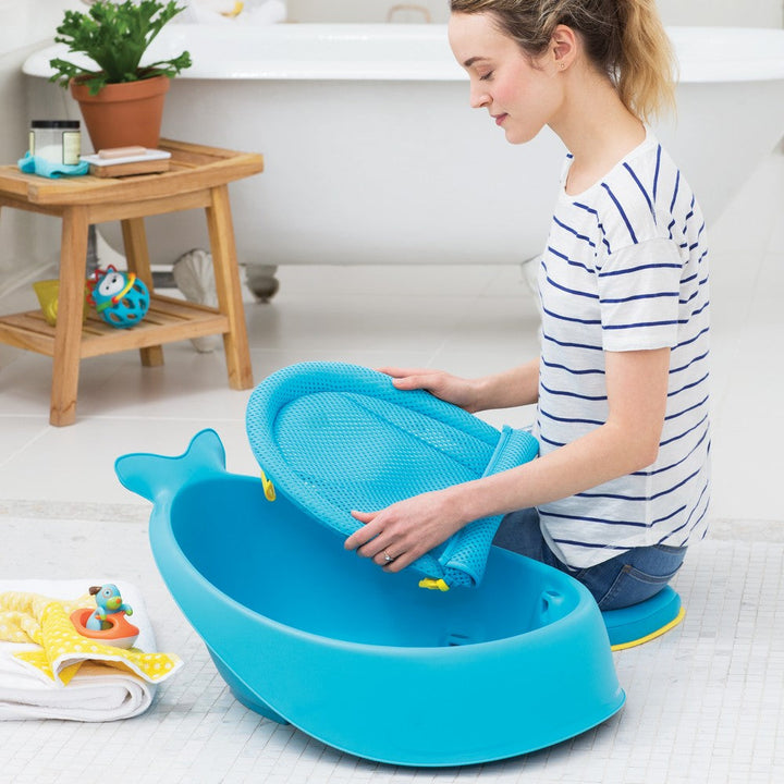 Skip Hop Moby Smart Baby Sling 3-stage Tub Blue With Non-slip Interior Texture