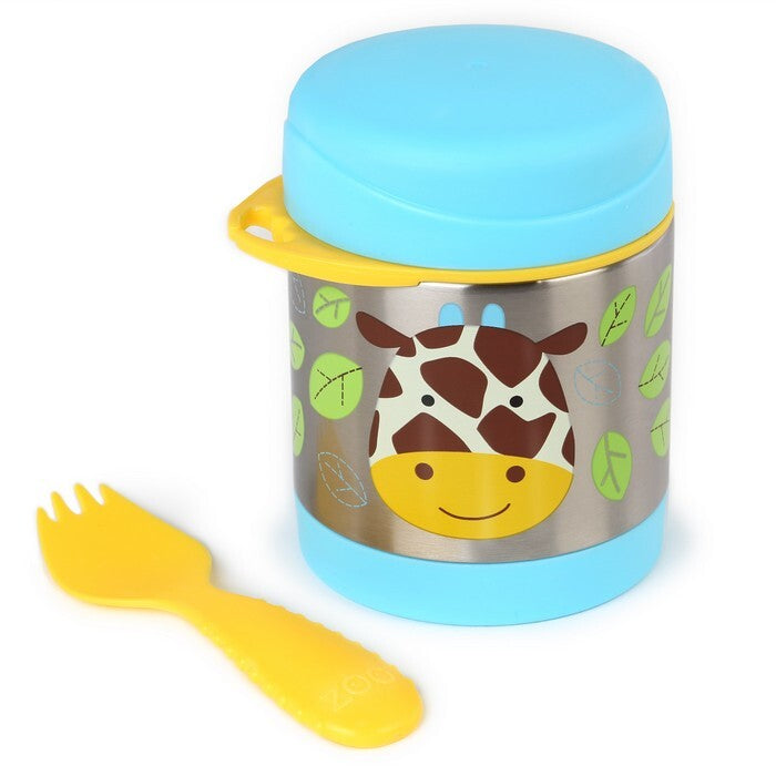 Skip Hop Zoo Kids Stainless Steel Insulated Food Jar Giraffe 2 Piece Set