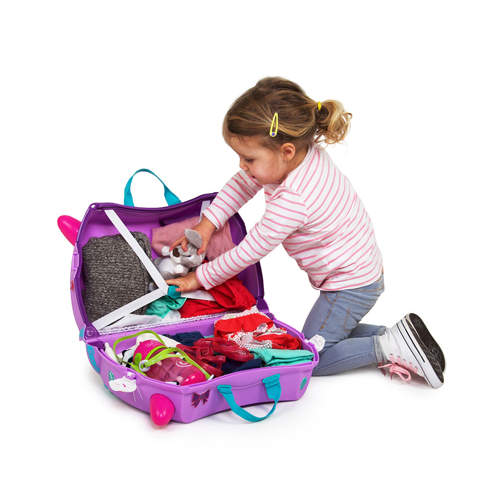 Trunki Ride-on Lightweight And Durable Luggage Kids Travel Suitcase - Cassie Cat