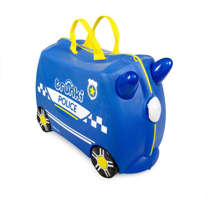 Trunki Ride-on Lightweight And Durable Luggage Kids Travel Suitcase Percy Police Car