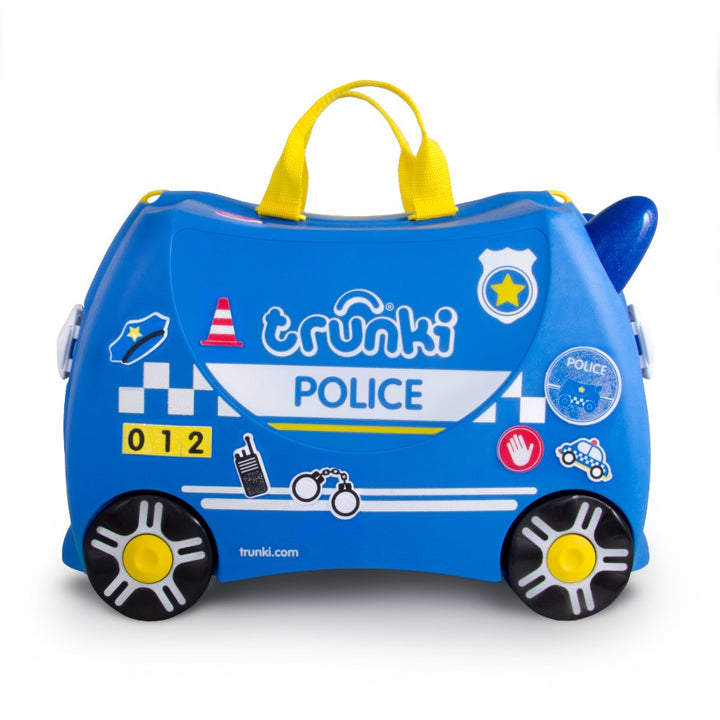 Trunki Ride-on Lightweight And Durable Luggage Kids Travel Suitcase Percy Police Car