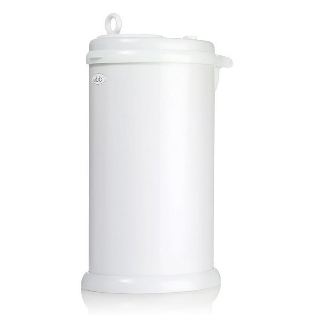 Ubbi Eco-friendly Diaper Pail Nappy Bin W/ Powder Coated Steel & Rubber Seals White